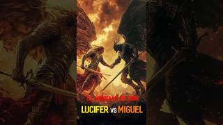 La batalla de los ángeles Lucifer contra Miguel  el choque épico del cielo shorts [upl. by Gilson]