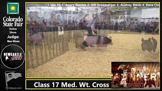 Colorado State Fair 2022  Market Hog Show [upl. by Metah516]