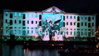 3D Building Projection  Opening Scheepvaartmuseum  Dutch National Maritime Museum [upl. by Enimsay584]