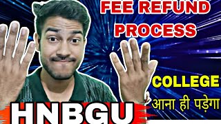 FEE REFUND PROCESS HNBGU [upl. by Vod]