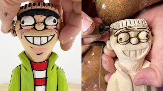 Woodcarving man uses basswood to bring his favourite cartoon character to life [upl. by Alejandrina351]