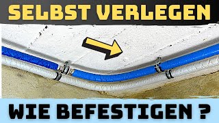 Wasserleitung amp Heizungsrohr selbst verlegen  Alu Verbundrohr befestigen Teil 1 [upl. by Eelta668]