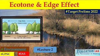 Ecotone and Edge Effect  Edge Species  Environment  UPSC Prelims 2022  lecture 2 [upl. by Anyaj15]