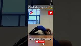 Back Bending Using Yoga wheel 🛞🧘🏻‍♂️ my first Try 😅❌ yoga backbend wheel asana shorts [upl. by Atwahs]