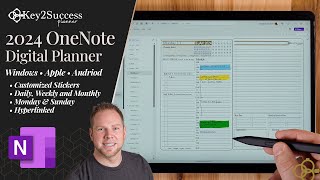 Best 2024 OneNote Digital Planner  Key2Success [upl. by Nnylimaj205]