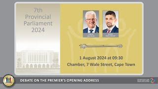 Debate on the Premiers Opening Address 1 August 2024 0930 [upl. by Marena]