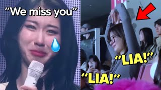 Itzy getting EMOTIONAL when Lia made an appearance during the concert [upl. by Sukramed]