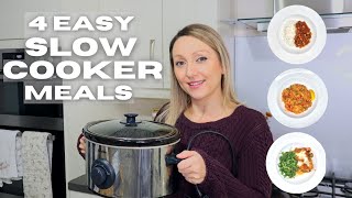 Four Slow Cooker Meals  low calorie slimming world friendly family meals [upl. by Cloots]