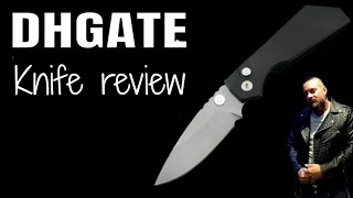 DHGate Automatic Knife Review  One hand knife [upl. by Akcirret]