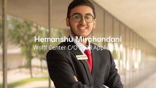 Hemanshu Mirchandani Wolff Center for Entrepreneurship Class of 2023 Introduction Video [upl. by Ailuig]