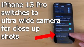 Fixed iPhone 13 Pro switches to ultrawide camera for close up shots [upl. by Piero]