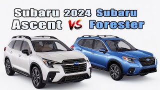 2024 Subaru Ascent vs 2024 Subaru Forester  Similarities And Differences in details [upl. by Arikihs413]