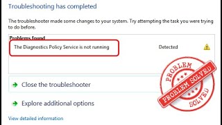 The Diagnostics Policy Service is Not Running Windows 10 [upl. by Anihta]