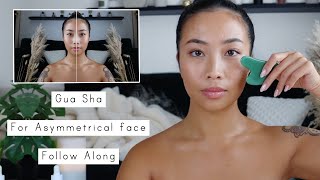 Gua Sha For Asymmetrical  Face Follow Along Tutorial [upl. by Brantley]