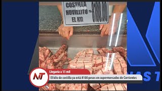 Noticias Taragüi El kilo de costilla ya está 8100 pesos en supermercados de Corrientes [upl. by Yelekreb460]