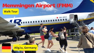 Germany Memmingen Airport FMM Walk Tour 4K [upl. by Ihsoyim]