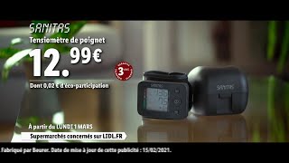 Lidl Tensiomètre de poignet Sanitas quotlundi 1er mars 2021quot Pub 30s [upl. by Marl172]