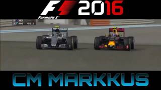 F1 2016  GP ABU DHABI  MAX VERSTAPPEN vs NICO ROSBERG  quotTHE OVERTAKE OF THE CHAMPIONSHIPquot [upl. by Maurita]