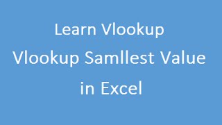 Vlookup Smallest Value in Excel In Hindi [upl. by Ortrud]