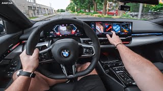 2024 BMW 5 Series Touring 520d M Sport  POV Test Drive [upl. by Anieral66]