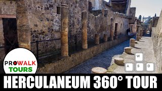 Herculaneum Italy 360 Walking Tour [upl. by Ecinrev]