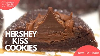 How To Make Hersheys Kiss CookiesNO PEANUT BUTTER RECIPE [upl. by Daj497]