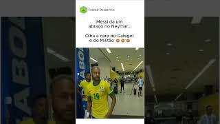 MESSI abraça o NEYMAR e olha cara do GABIGOL e do MILITÃO 🤣 [upl. by Masera]