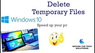 3 Ways to Delete Temp files in Windows 10 in Telugu tempfiles temporaryfiles windows10 [upl. by Suoivatram]