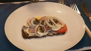 Smørrebrød Danish Open Face Herring Sandwich A Matjes Herring Sild Sandwich for lunch amp dinner [upl. by Mcfarland75]