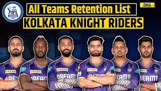 IPL 2025 Retention List KKRs List of Retained Players amp Their Salaries  KKR Retention List 2025 [upl. by Repinuj253]