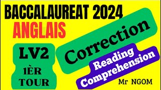 Bac 2024  Corrigé Épreuve Anglais Lv2 Du 1Èr Tour  Reading Comprehension [upl. by Nahoj]