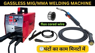 Unboxing and Testing MMAMIG Flux Corded Gasless Welding Machine  How to use MIG Welding Machine [upl. by Aden]