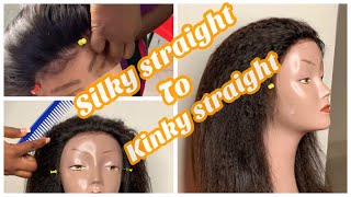 How to Turn Silky Straight hair into Kinky Straight  Hot 🔥 water method [upl. by Okkin]