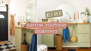 Modern Farmhouse Style Entryway Makeover With Tons Of Storage [upl. by Eelram899]