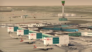 LONDON HEATHROW AIRPORT  Update 220  World of Airports  Gameplay [upl. by Venn965]