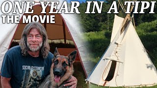 Rocky Mountain Tipi THE MOVIE  Full Build and My Life Off Grid [upl. by Esyned390]