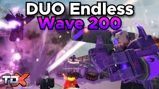 TDX DUO Endless Mode WAVE 200 VICTORY  Tower Defense X Roblox [upl. by Rodenhouse]