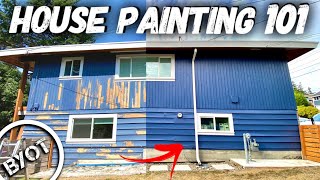 HOW TO PAINT A HOUSE  EXTERIOR PAINTING TIPS [upl. by Viviana597]