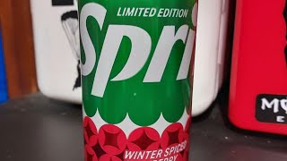 Sprite Limited Edition Winter Spiced Cranberry 75 FL OZ Can Mini Sip N Review [upl. by Jotham]