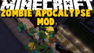 Minecraft Zombie Apocalypse MOD SHOWCASE  SPECIAL AGENT 77  Will he survive [upl. by Einiar]