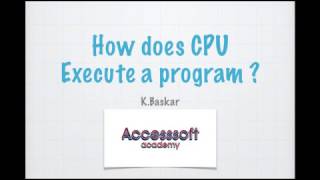 How does CPU Execute program  In Tamil [upl. by Teeniv]