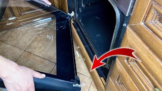 How to Remove Oven Door  How to Remove Glass from Oven Door and How to Clean Inside [upl. by Ahsitan992]