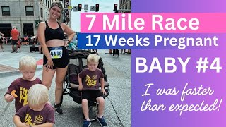 Racing 7 Miles While 17 Weeks Pregnant [upl. by Aitnom835]