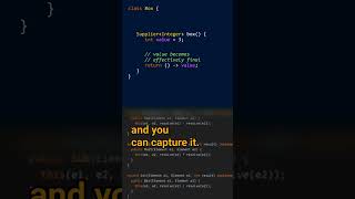 What does capturing a variable mean javalanguage javacoding javatips javacodinginterview [upl. by Anaihr]