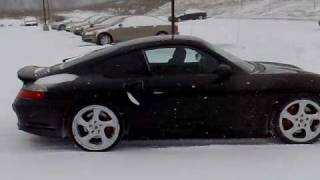 PORSCHE 911 996 TURBO IN SNOW MINNEAPOLIS DECEMBER 1 2007 [upl. by Esta]