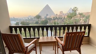 Marriott Mena House Cairo Egypt 1 King Bed Pyramid View DayView [upl. by Jacoba286]