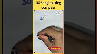 how to construct 30 degree angle using compass  30° angle  construct 30 angle  Mathepathshala [upl. by Brooking]