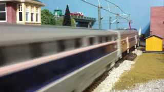 Afternoon With Amtrak on the Northeast Corridor HO Scale [upl. by Nnailuj]