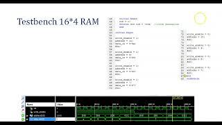 Verilog Testbech for 164 RAM [upl. by Aerdnac]