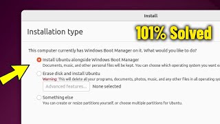 Install Ubuntu Alongside Windows Boot Manager Is Missing  How To Fix Option install ubuntu Linux ✅ [upl. by Wanids]